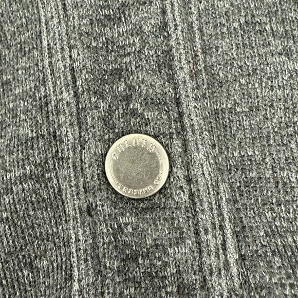 Duluth Trading Co. Men’s Size 2XL Fleece 1/4 Snap Heather Gray Pullover Shirt - Picture 5 of 10